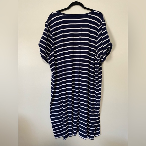 SOLD - Navy and White Striped Dress - Picture 7 of 7